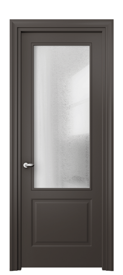 Межкомнатная дверь Esse 8552 Матовый антрацит Фактурное стекло "Лёд", триплекс, 8 мм Цена 57679 ₽ | Volhovec