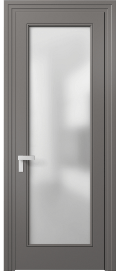 Межкомнатная дверь Рокка 8300 Матовый классический серый Сатинированное стекло Цена 85599 ₽ | Volhovec