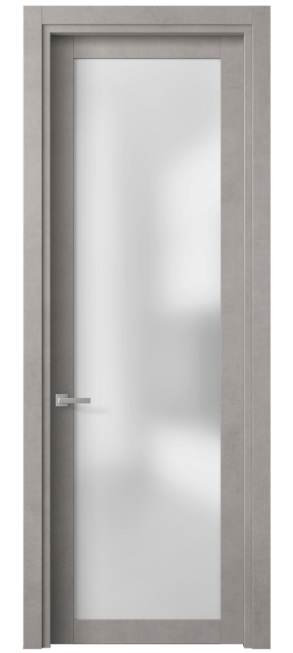 Межкомнатная дверь Планум 2102 Леон серебро Сатинированное стекло Цена 36849 ₽ | Volhovec
