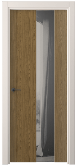 Дверь межкомнатная 4226 ТФД ДВ ЗЕР СЕР. Цвет Торфяной дуб. Материал Ламинатин. Коллекция Фридом. Картинка.