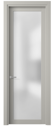 Дверь межкомнатная 2102 МТСР САТ. Цвет Матовый тёплый серый. Материал Гладкая эмаль. Коллекция Планум. Картинка.