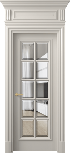 Дверь межкомнатная 7310 МОС ПРОЗ Ф. Цвет Матовый облачно-серый. Материал Гладкая эмаль. Коллекция Антик. Картинка.