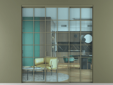 Перегородка Formato внутри проёма 3 створки