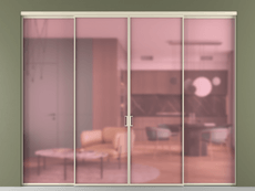 Перегородка Формато внутри проёма 4 створки