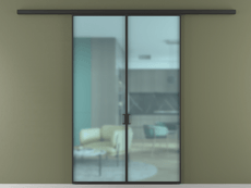 Перегородка Formato вдоль стены 2 створки